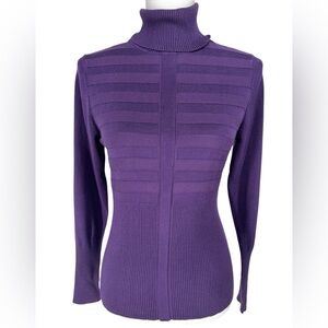 ISELA / Purple Turtleneck Sweater / Small / Goth Bodycon Alt Girl